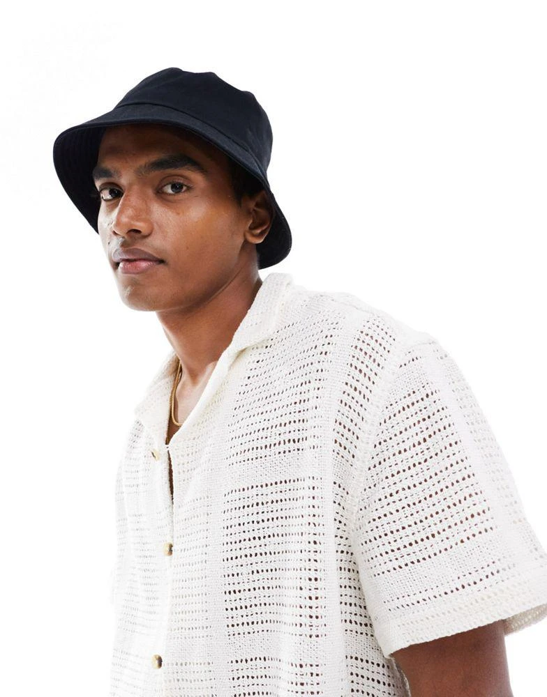 ASOS ASOS DESIGN bucket hat in black 3