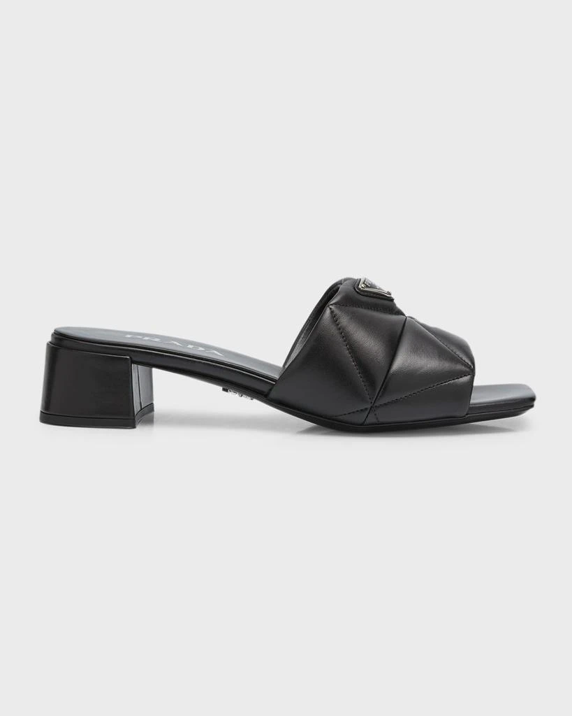 Prada Quilted Leather Slide Sandals 1