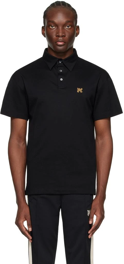 Palm Angels Black Monogram Pin Polo 1