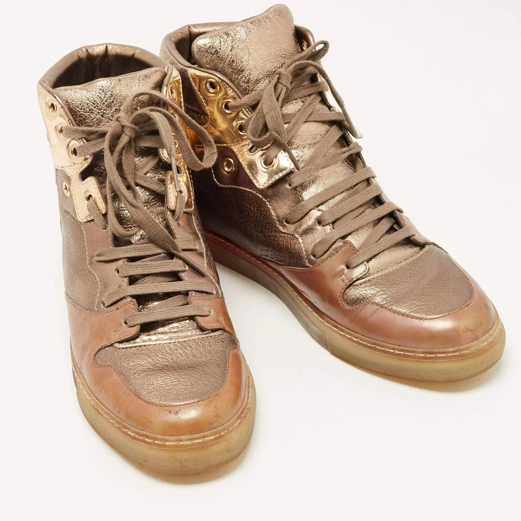 Balenciaga Balenciaga Metallic Tricolor Leather High Top Sneakers Size 40 4
