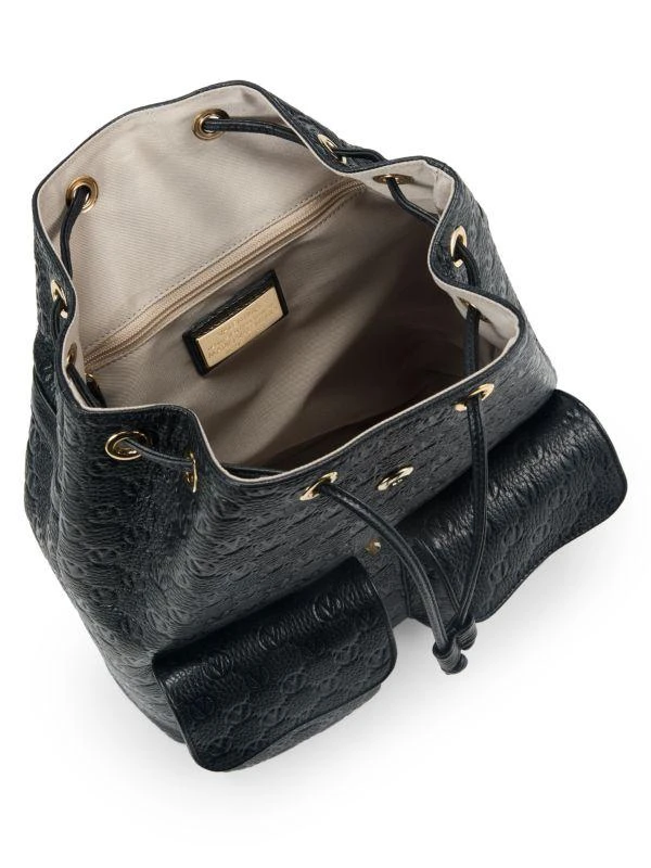 Mario Valentino Simeon Monogram Leather Backpack 3