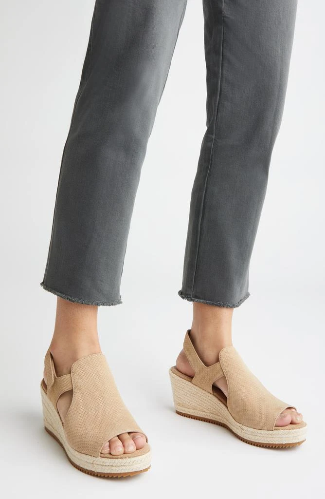 Eileen Fisher Wilda Slingback Espadrille Platform Wedge Sandal 7