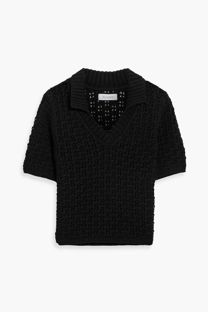 Naadam Pointelle-knit Pima cotton polo shirt