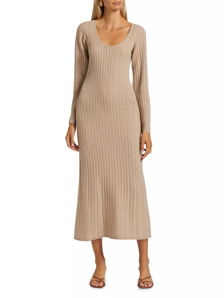 Naadam Wool & Cashmere Cable-Knit Midi-Dress 3