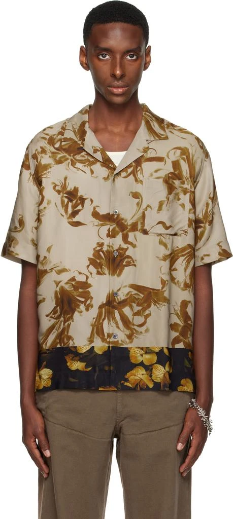 Dries Van Noten Beige Floral Shirt 1