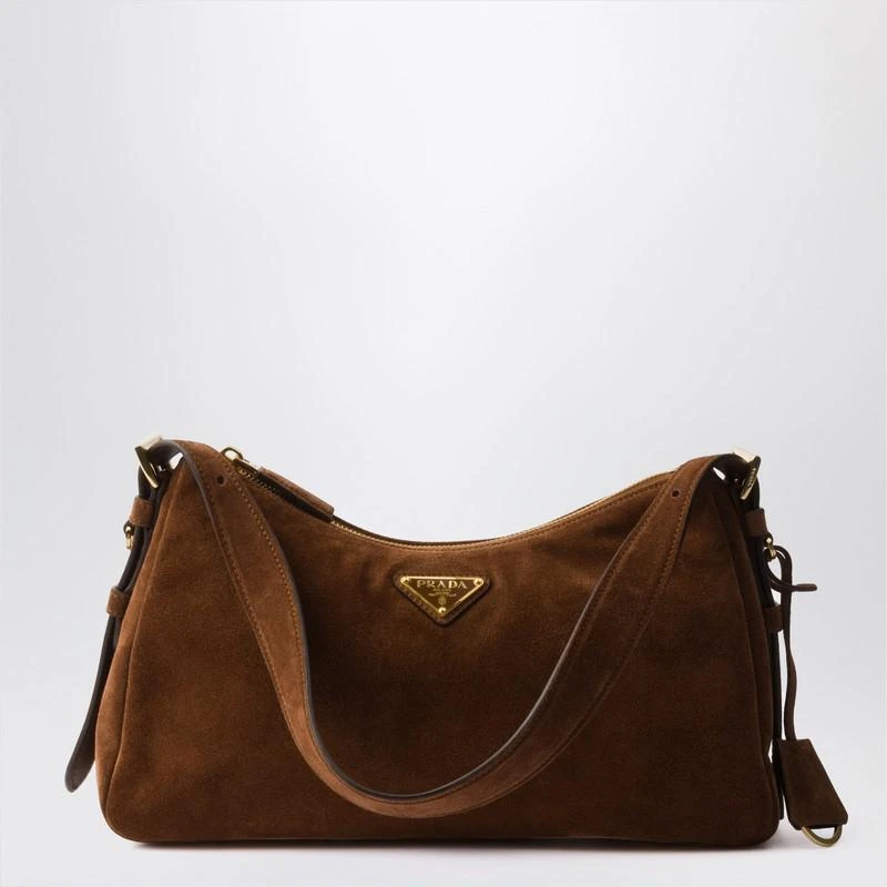 Prada Prada Aimée medium bag in Cocoa suede 1