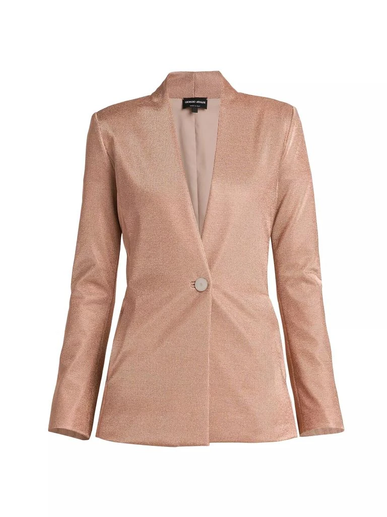 Giorgio Armani Metallic Bonded Jersey Blazer 1