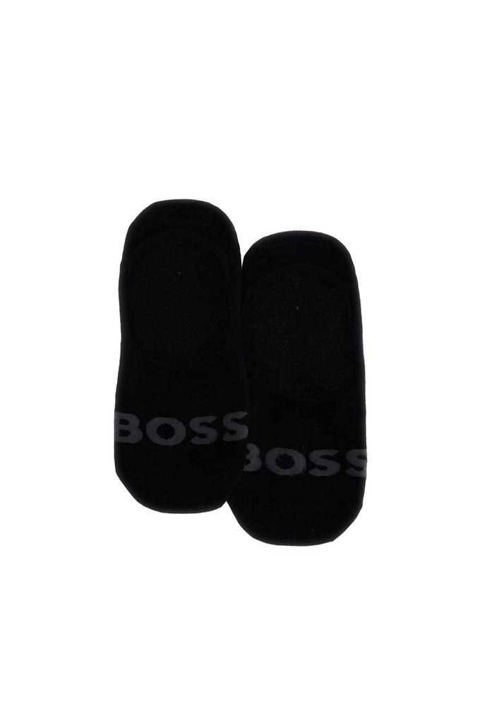 Hugo Boss men
s low profile slim black socks with minimalist logo