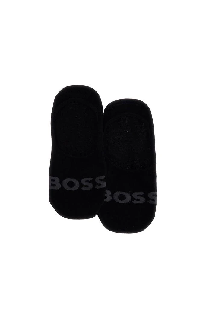 Hugo Boss men
s low profile slim black socks with minimalist logo 2