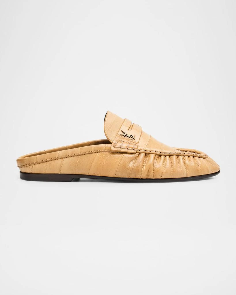 Yves Saint Laurent Le Loafer Eel Leather Penny Loafer Mules