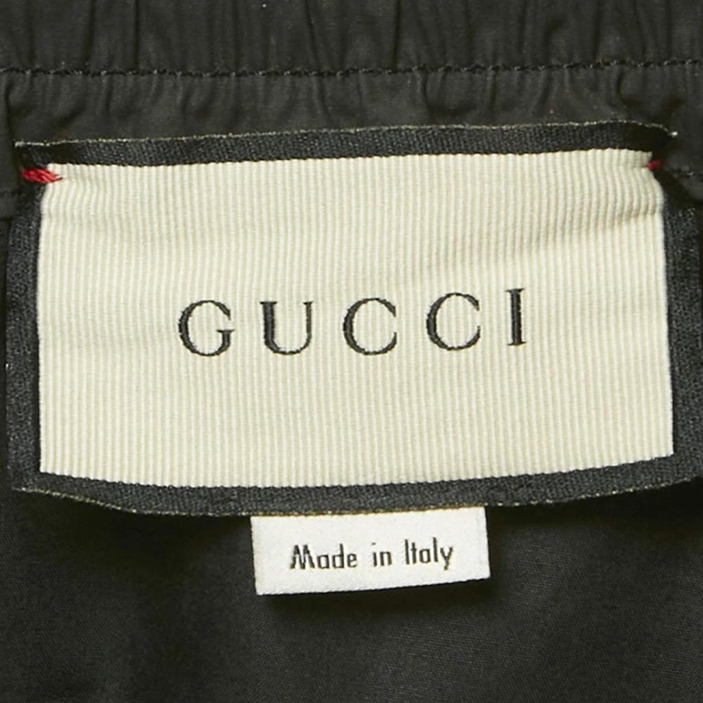Gucci Gucci Black Web Trim Cotton Jogger Pants L 5