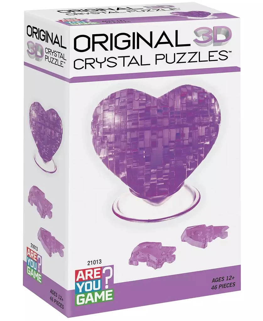 AreYouGame 3D Crystal Puzzle - Heart Purple - 46 Piece 2
