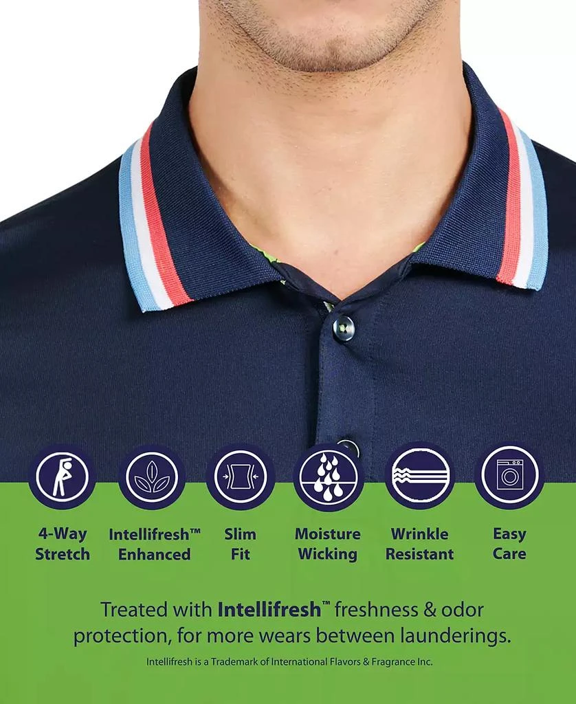 Society of Threads Men's Slim Fit Solid Tipped Performance Polo 4