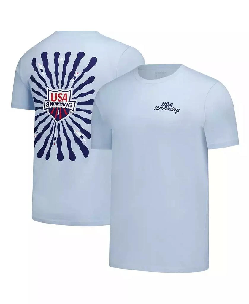 Flomotion Men
s Women
s Light Blue USA Swimming Swim Meet 2.0 T-Shirt
