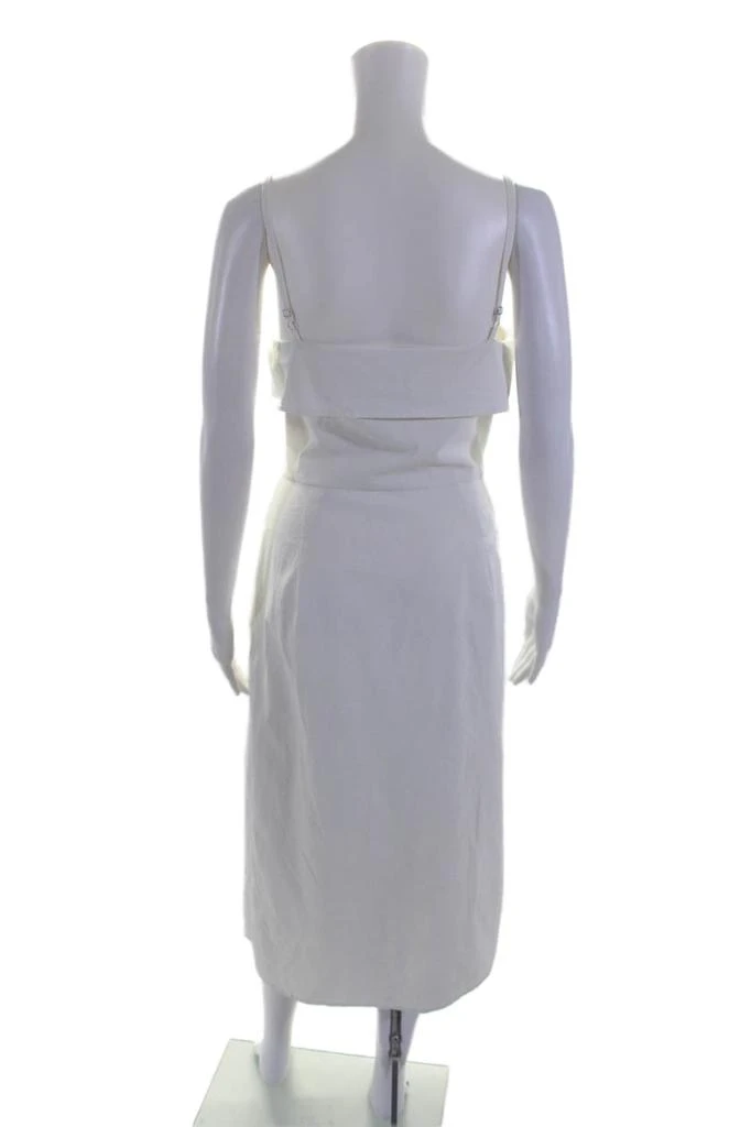 Colovos Womens Tank Tie Front Dress White 3