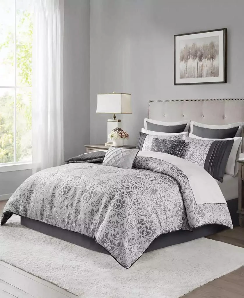 Madison Park Emilia Jacquard 12-Pc. Comforter Set, California 37