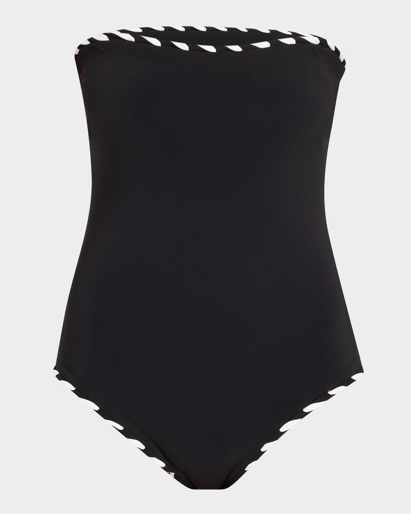 Karla Colletto Reed Bandeau One-Piece Swimsuit