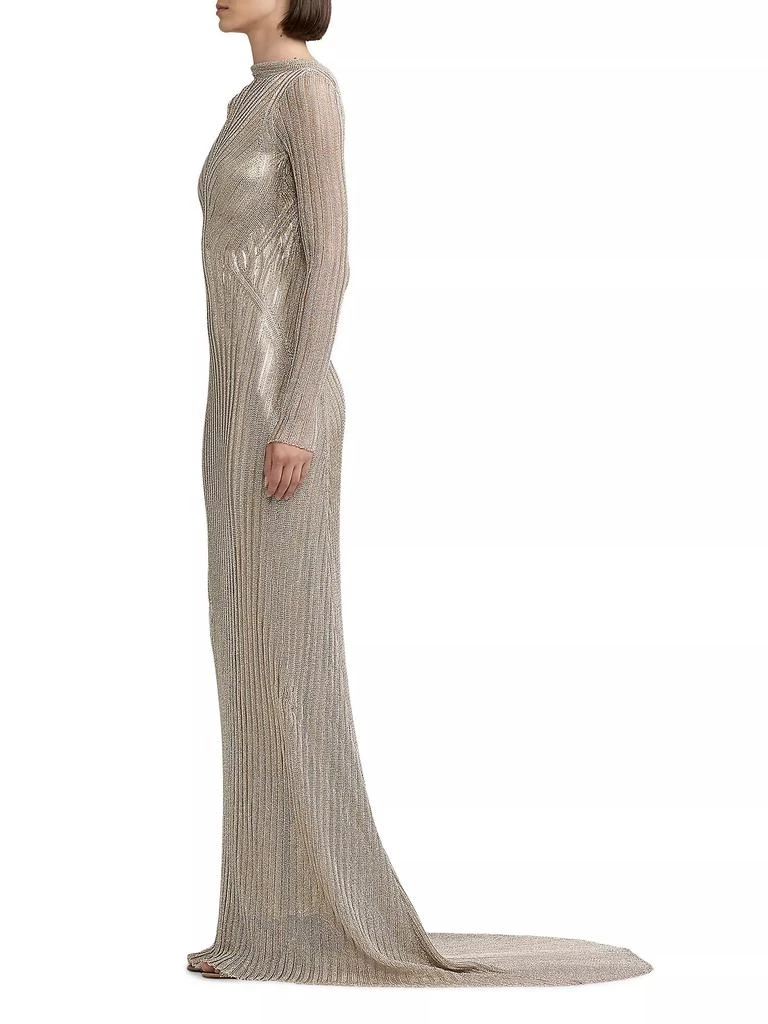 Ralph Lauren Metallic Knit Gown 4