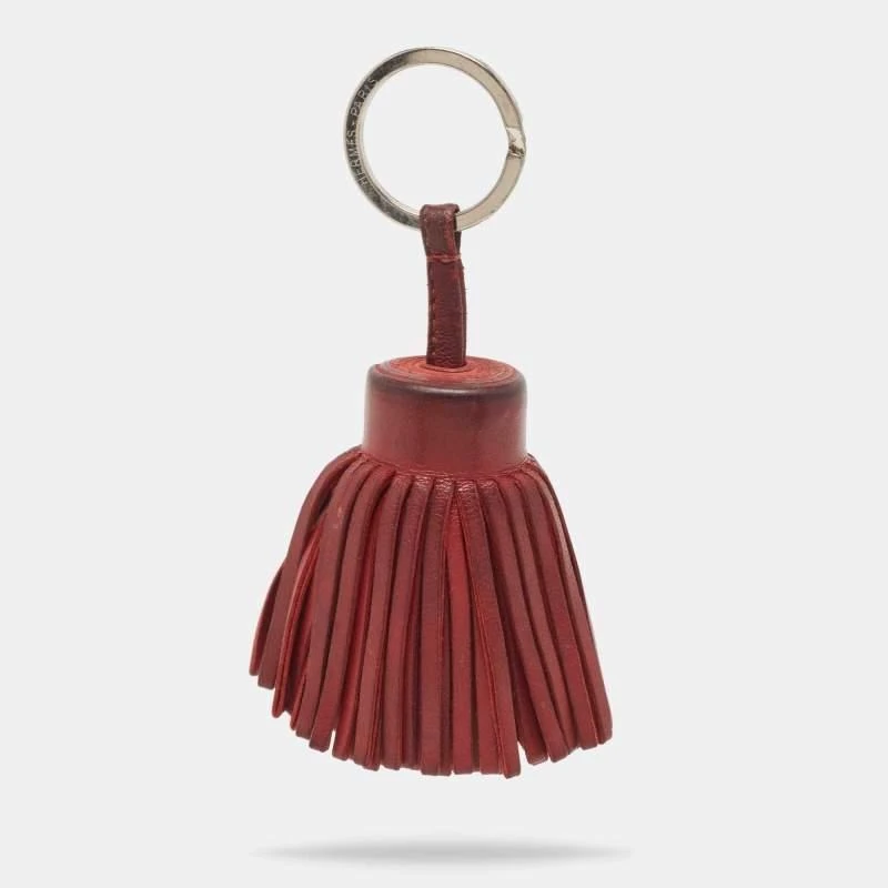 Hermes Hermes Ruby Lambskin Leather Carmen Tassel Keychain 2