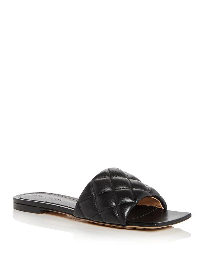 Bottega Veneta Women's Square Toe Quilted Slide Sandals 2