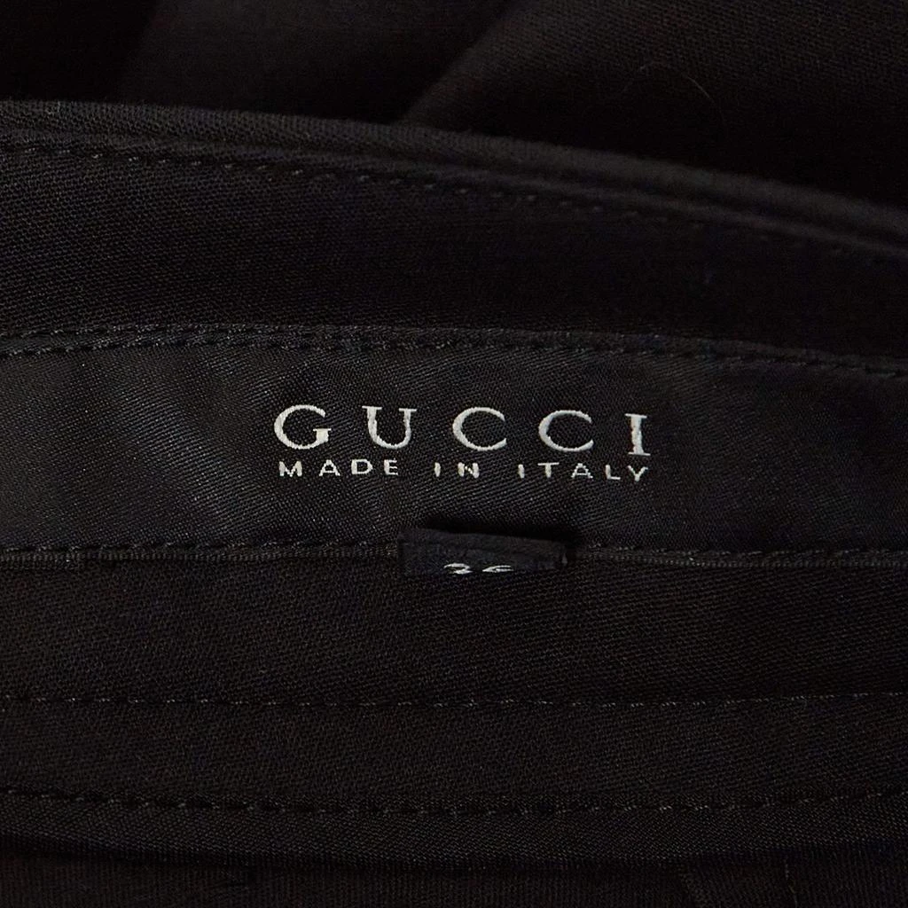 Gucci Gucci Black Cotton Zipper Detail Skinny Pants XS 4
