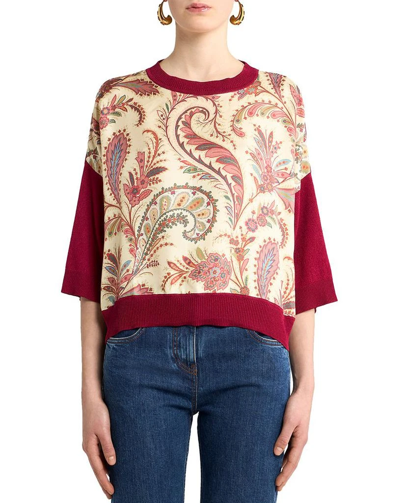 ETRO Silk Panel Sweater 1