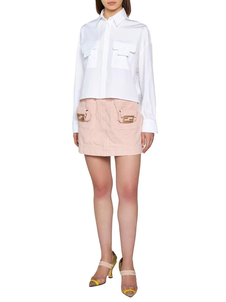 Fendi Fendi High-Waist Drawstring Mini Skirt 4