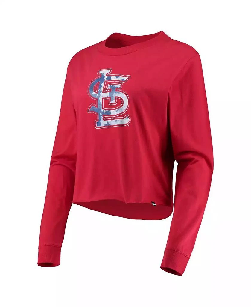 New Era Women's Red St. Louis Cardinals Baby Jersey Cropped Long Sleeve T-shirt 3