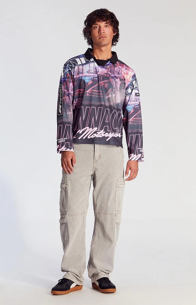 PacSun Gray Baggy Cargo Jeans 5