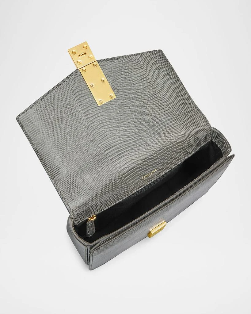 Demellier The Vancouver Lizard-Embossed Leather Crossbody Bag 4