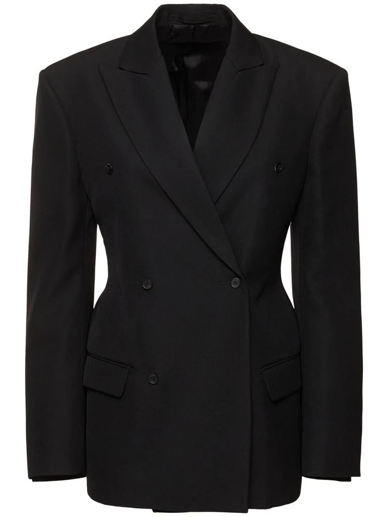 Carven Double Breast Grain De Poudre Blazer 1