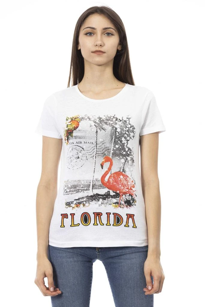 Trussardi Action Trussardi Action White Cotton Tops & T-Shirt 1