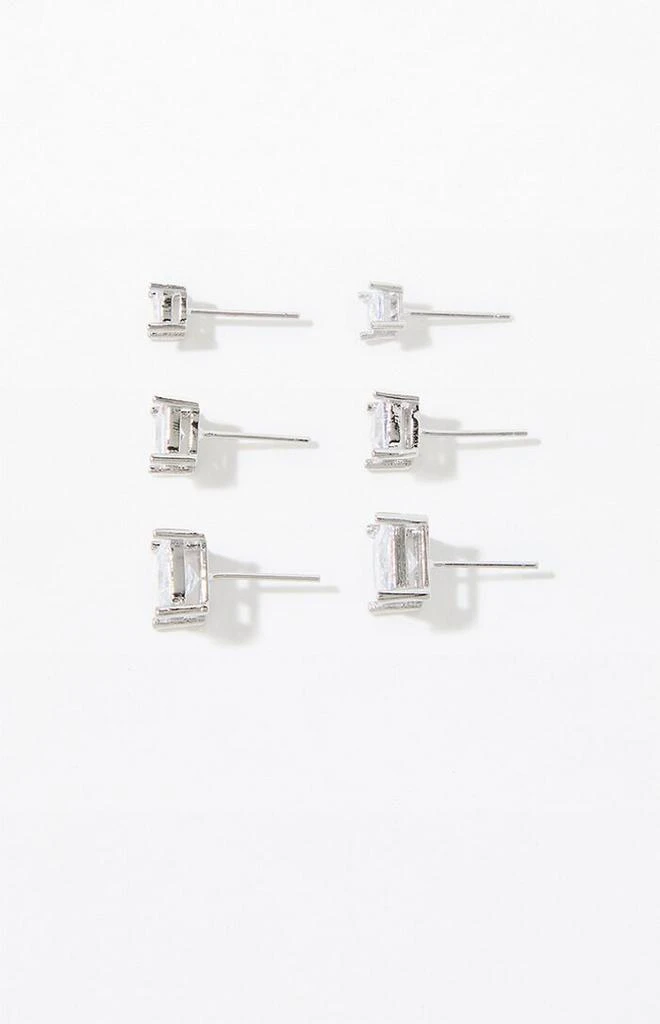 PacSun 3 Pack Diamond Stud Earrings 1
