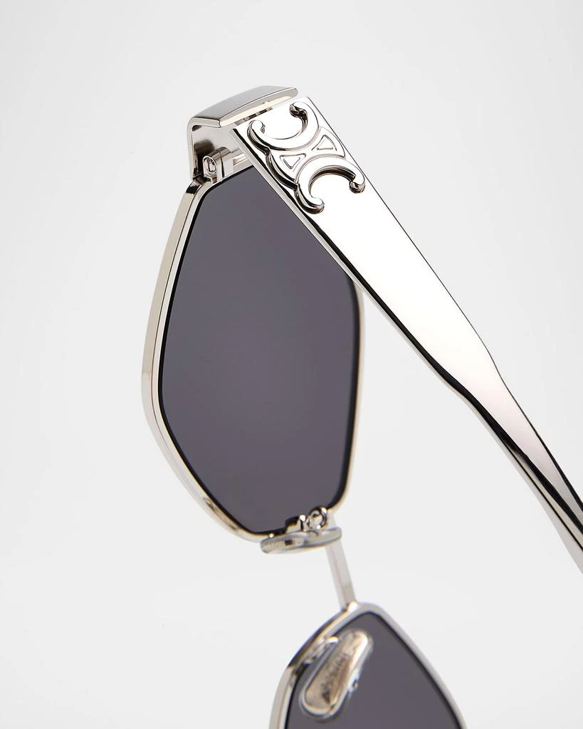 Celine Men's Triomphe Metal and Nylon Oval Sunglasses 4