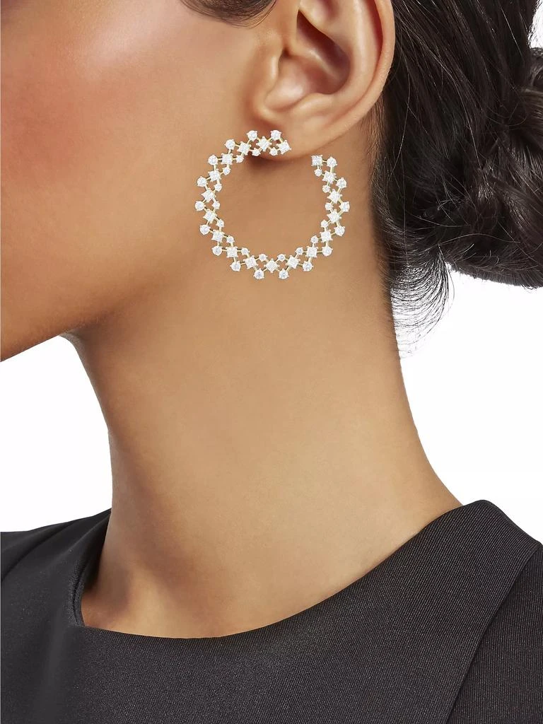 Adriana Orsini Verbena 18K Yellow Gold & Rhodium-Plated Crystal Wraparound Hoop Earrings 2