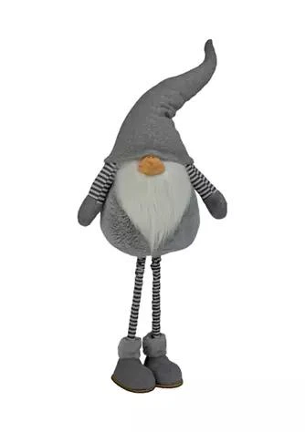 Northlight 42Inch Gray And White Adjustable Height Chubby Smirking Gnome 1