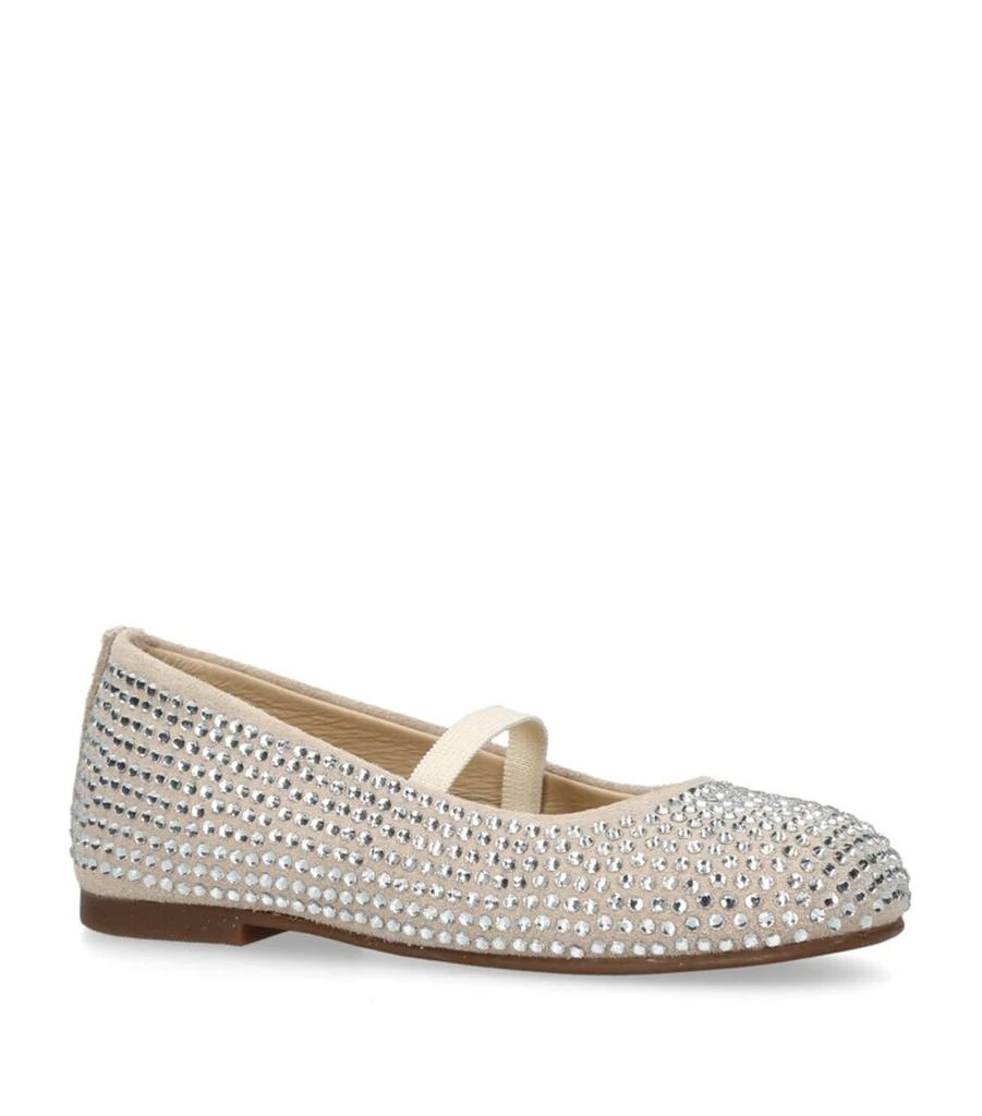Babywalker Leather Swarovski Crystal-Embellished Flats 3