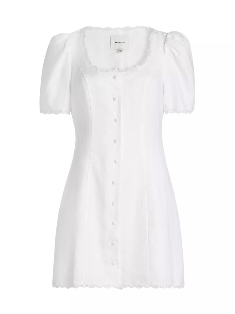 Reformation Anabella Linen Minidress