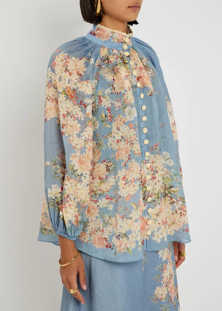 Zimmermann Cascadian floral-print ramie blouse 2