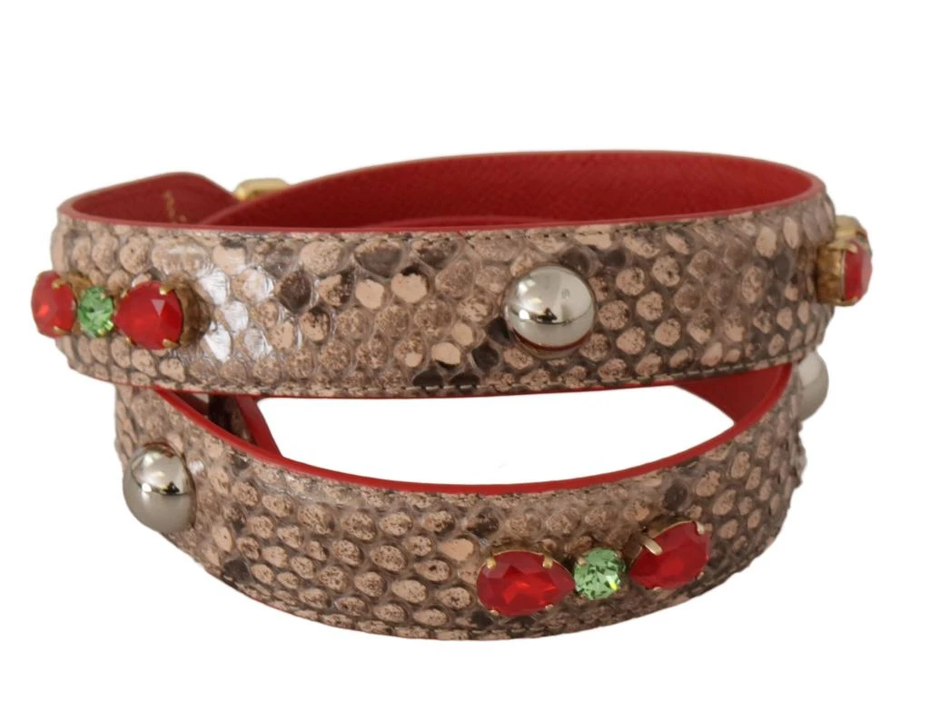 Dolce 
Gabbana Python Leather Crystals Shoulder Women
s Strap 2