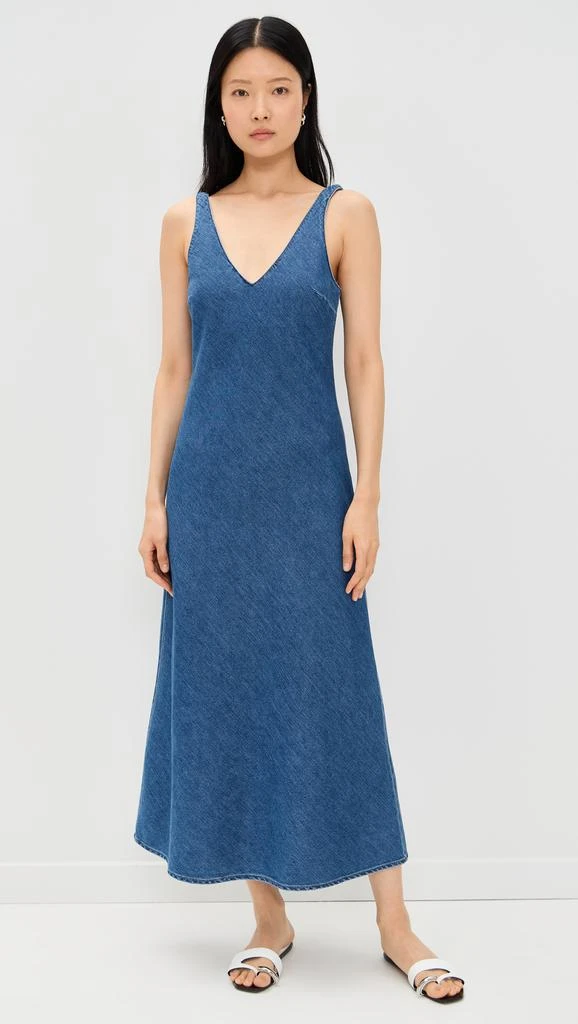 LNA Denim V Slip Dress 6