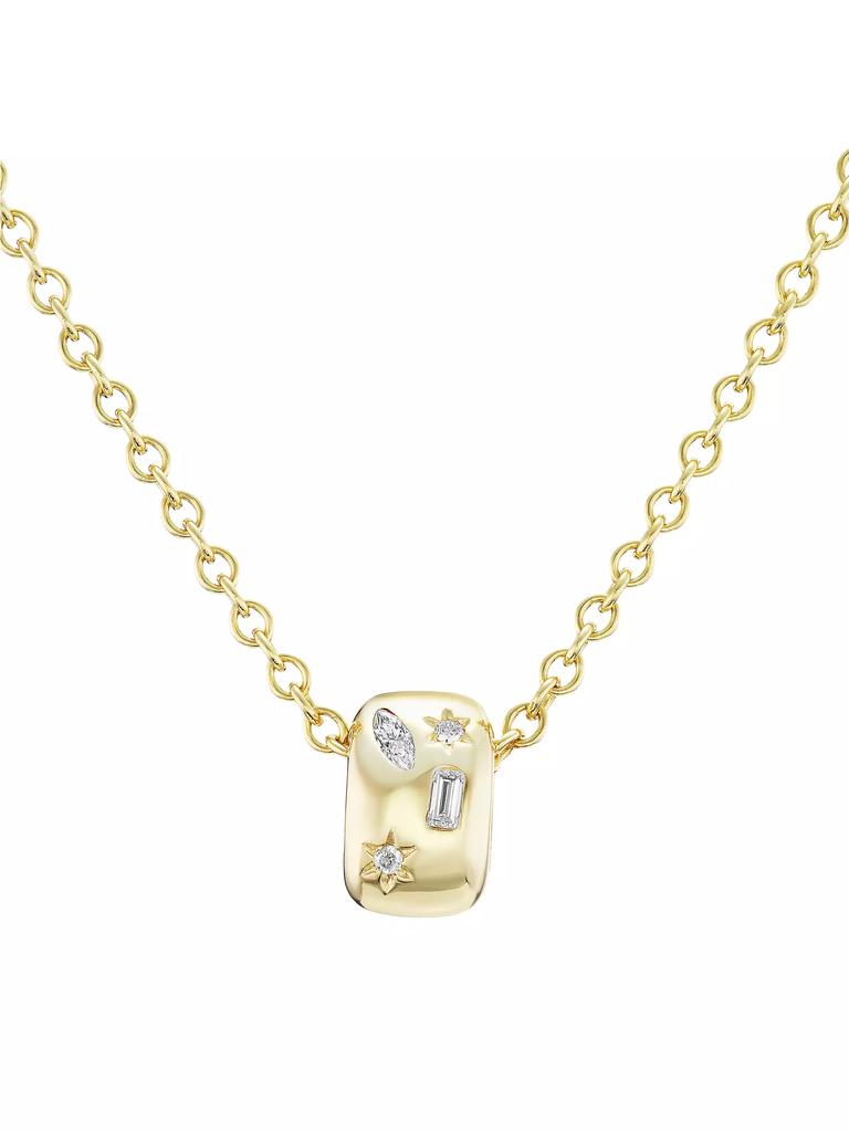 Sheryl Lowe 14K Yellow Gold & 0.18 TCW Diamond Pendant Necklace