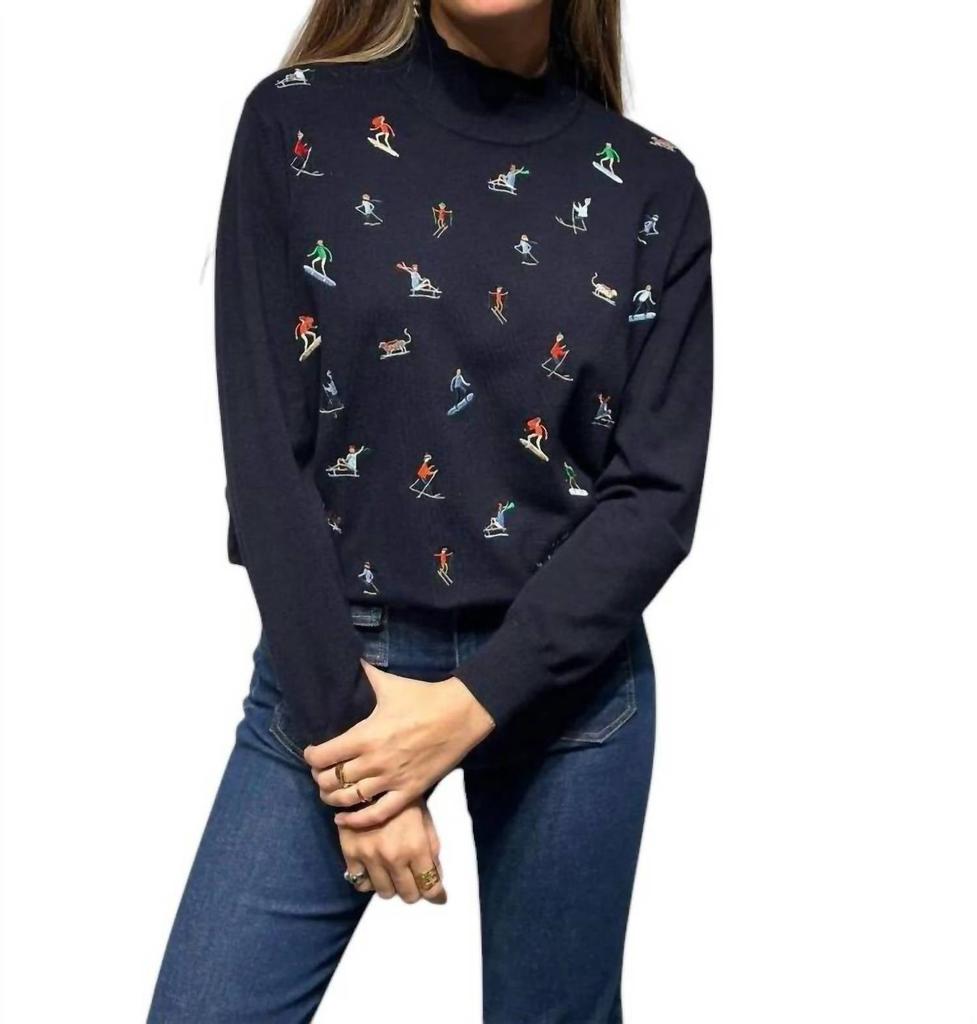 VILAGALLO Vilagallo - Skier Embroidered Sweater