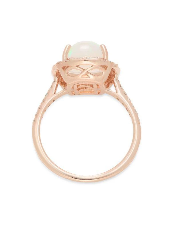 Effy 14K Rose Gold, 0.39 TCW Diamond & Ethiopian Opal Halo Ring 3