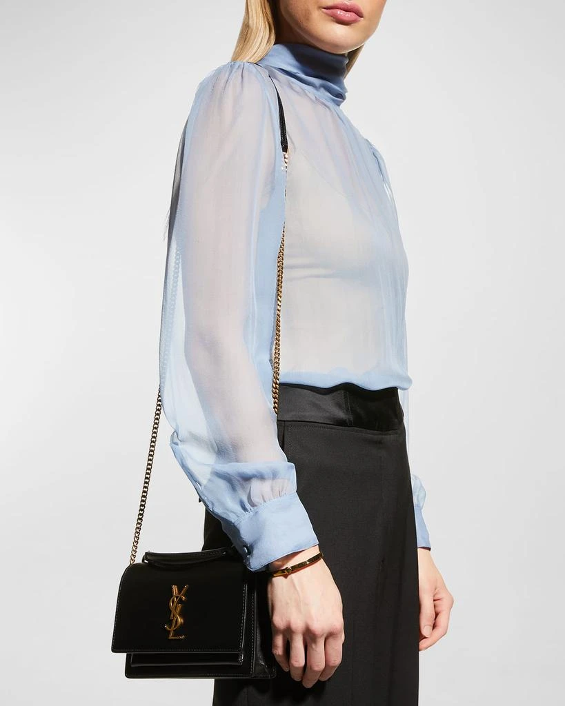 Yves Saint Laurent Sunset Medium YSL Top-Handle Crossbody Bag in Smooth Leather 5