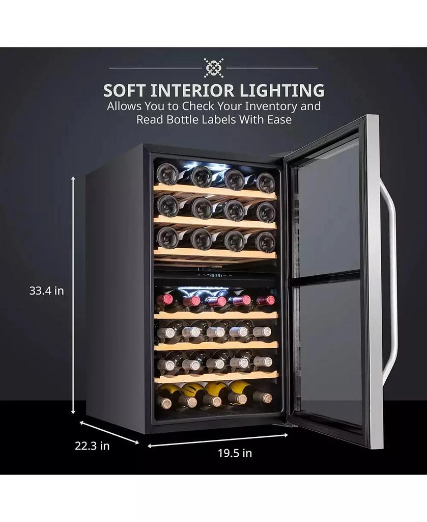 Ivation Freestanding Wine Refrigerator, 43 Bottle Wine Cooler 3