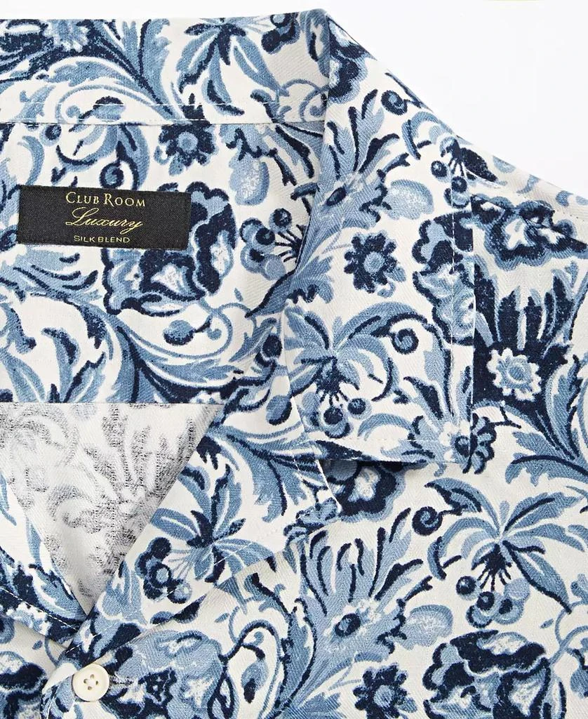 Club Room Men's Floral Silk-Blend Short-Sleeve Button-Down Shirt, Created for Macy's 5