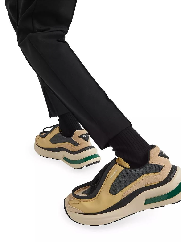Prada Systeme Brushed Leather Sneakers 2