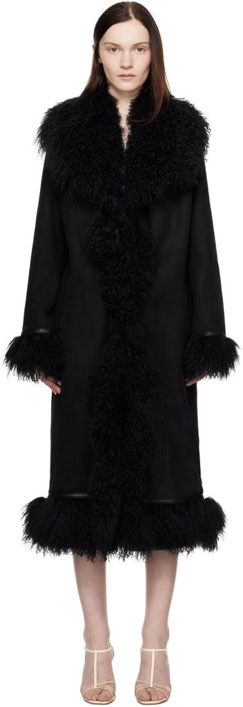 Black Bonna Shearling Coat – On Sale Now with Up to 50% Off
