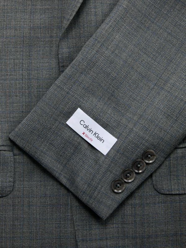 Calvin Klein Plaid Slim Fit Wool Blend Suit 3